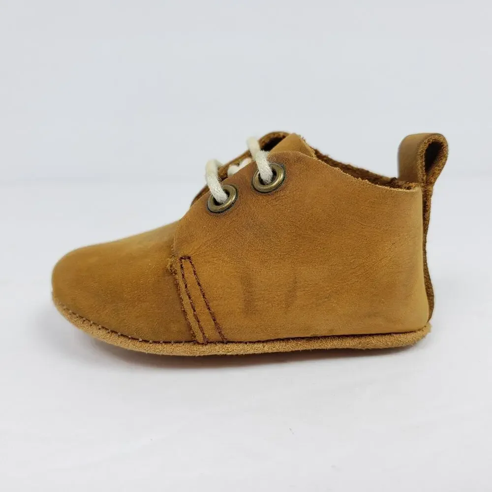 Piper Finn Baby Infant Size 1 Brown Leather Lace Up Bootie Shoes
